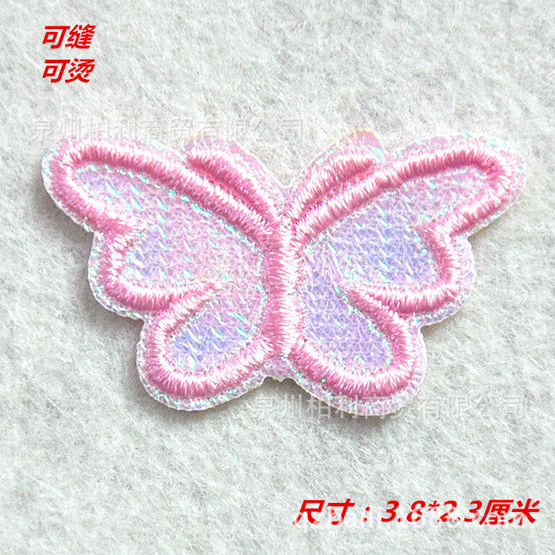 Wholesale Butterfly cartoon embroidery patch hot stamping